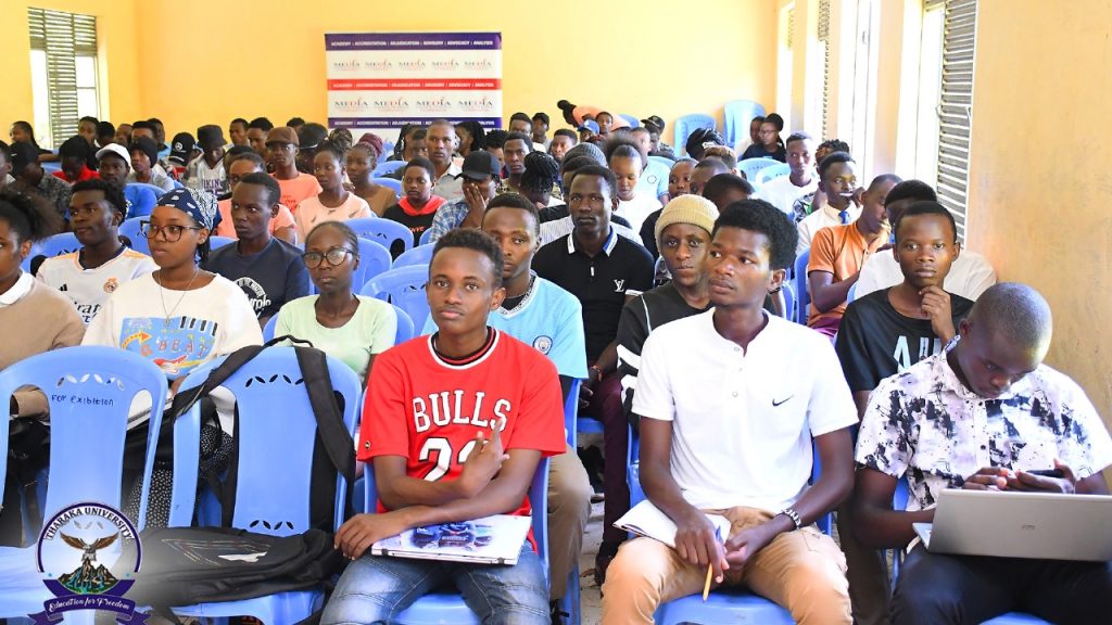 Journalism and Mass Communication students during a career talk with the Media Council of Kenya